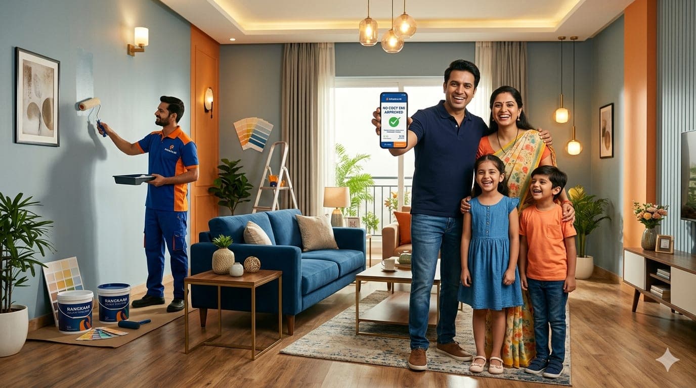 Transform Your Home Today, Pay Later: Get Professional Painting Services with Easy No Cost EMI from Rangkaar